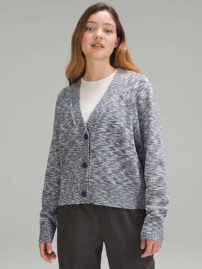 Lululemon Boxy Cotton-Blend Cardigan Night Sea / True Navy / Black / Iron Blue